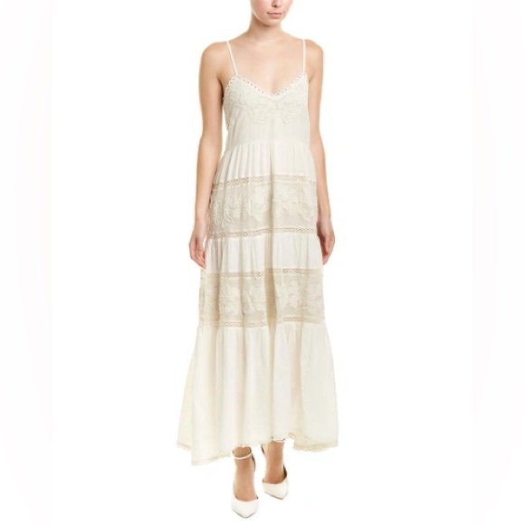 Love Sam Dresses & Skirts - Love Sam Aurora Maxi Dress In Ivory Beaded Embroidery Boho NWT Size Small $355